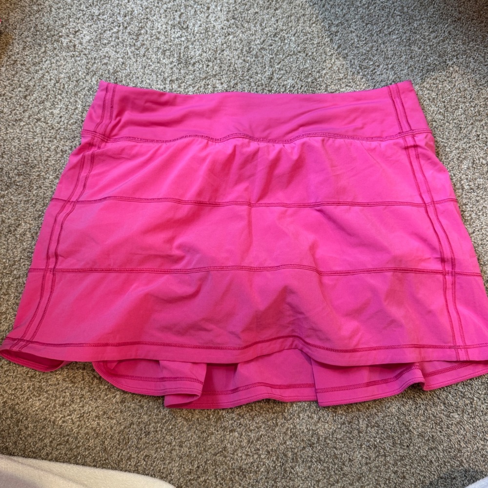 Lululemon Pace Rival Skirt Pink Tall Tennis Running Skort Size 8 LW8AADT